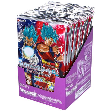 dragon ball metallic sheet gum|Chewing gum and metal sheet Dragon Ball Super .